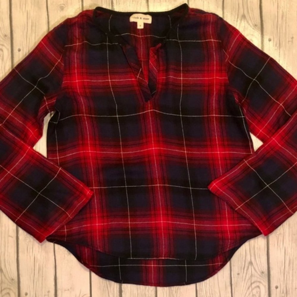 Cloth & Stone Anthropologie red plaid, Small